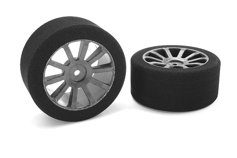 Corally Attack Foam Tires, for 1/10 GP Touring, 37 Shore, 30mm Rear, Carbon Rims COR14705-37