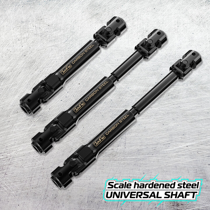 JunFac Scale Hardened Steel Universal Shafts for Axial SCX10 II, UMG10 6x6 RTR JUN90046