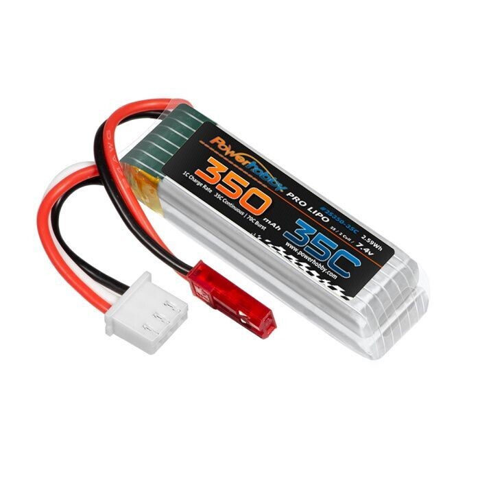 Powerhobby 2S 7.4V 350MAh 35C Lipo Battery Carisma MSA-1E / GT24 Rock Crawler PHB2S350MSH35C