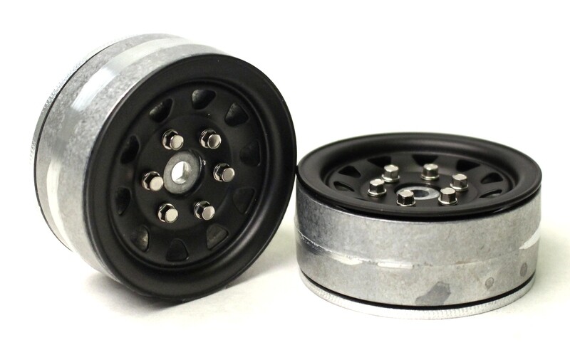 Gmade 1.9&quot; SR04 Beadlock Wheels (Matte Black) GMA70494