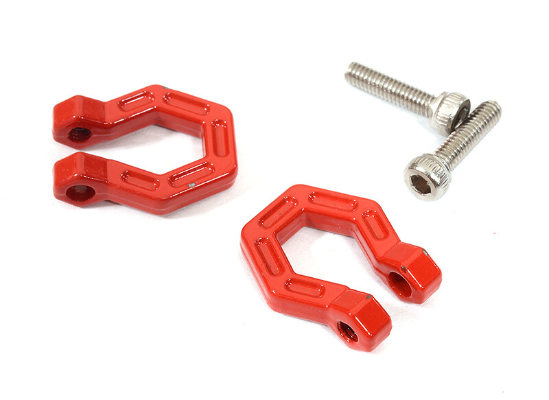 Integy Realistic 1/10 Tow Shackles for Off-Road Trail Rock Crawling C29498RED