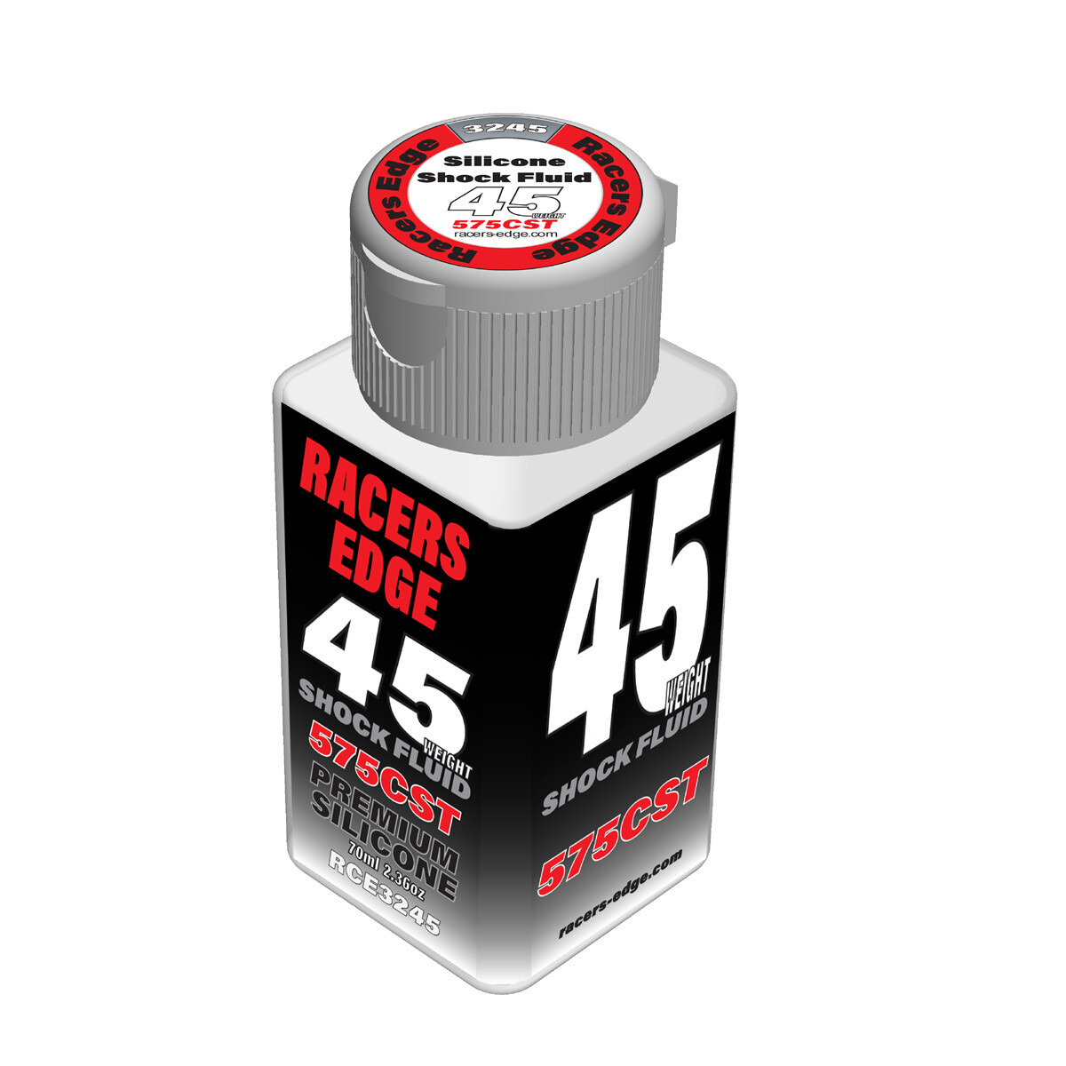 Racers Edge 45 Weight, 575cSt, 70ml 2.36oz Pure Silicone Shock Oil RCE3245