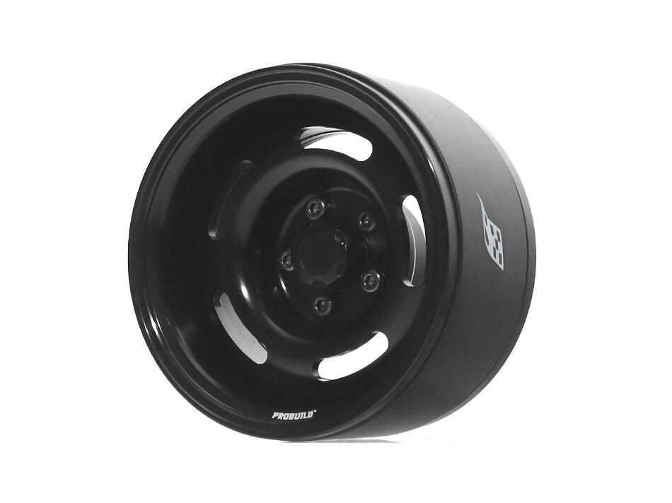 Boom Racing ProBuild™ 1.9" Slot Mags "Jelly Bean" Adjustable Offset Aluminum Beadlock Wheels (2) Black/Black BRPB027BKBK