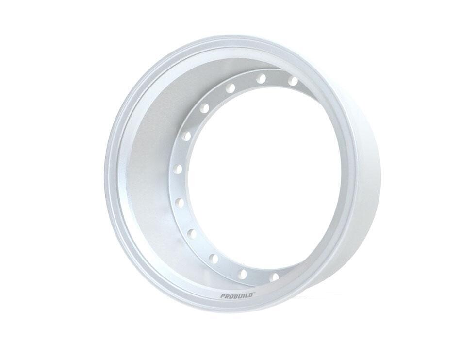 Boom Racing ProBuild™ Extra Wide Alum 19.5mm Wheel Barrel (1) Flat Silver BRPROB-02EWFS