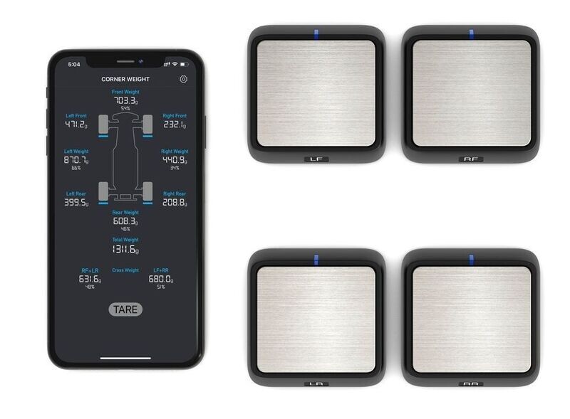 Powerhobby SCWS2000 Bluetooth RC Corner Weight Scale System w/ 4 Scales PHCWS