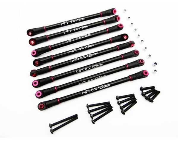 Hot Racing Aluminum 4-link Set for 12&quot; (305mm) Wheelbase Axial SCX10 Vehicles HRASCX305TL01