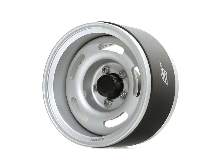 Boom Racing ProBuild™ 1.9&quot; Jelly Bean Adjustable Offset Aluminum Beadlock Wheels (2) Flat Silver/Flat Silver BRPB026RSRS