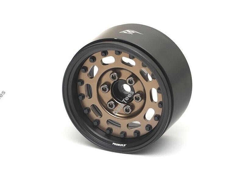 Boom Racing ProBuild™ 1.9" MAG-10 Adjustable Offset Aluminum Beadlock Wheels (2) Matte Black/Bronze BRPB006MBKBZ