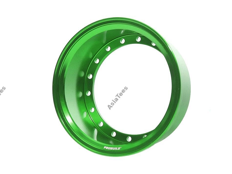 Boom Racing ProBuild™ Extra Wide Alum 19.5mm Wheel Barrel (1) Green BRPROB-02EWG