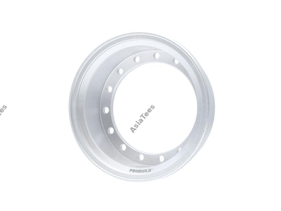 Boom Racing ProBuild™ 1.55&quot; Alum 16.5mm Wheel Barrel (1) Flat Silver BRPROB155-02FS