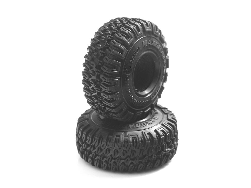 Boom Racing 1.0&quot; MAXGRAPPLER Scale RC Tire GEKKO Black 51.5x19mm Open Cell Foams (2) BRTR1-20BKD