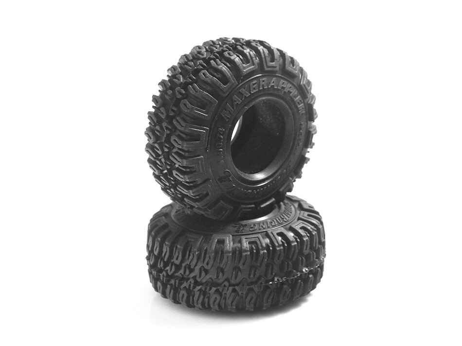 Boom Racing 1.0&quot; MAXGRAPPLER Scale RC Tire GEKKO Black 48.5x19mm Open Cell Foams (2) BRTR1-19BKD