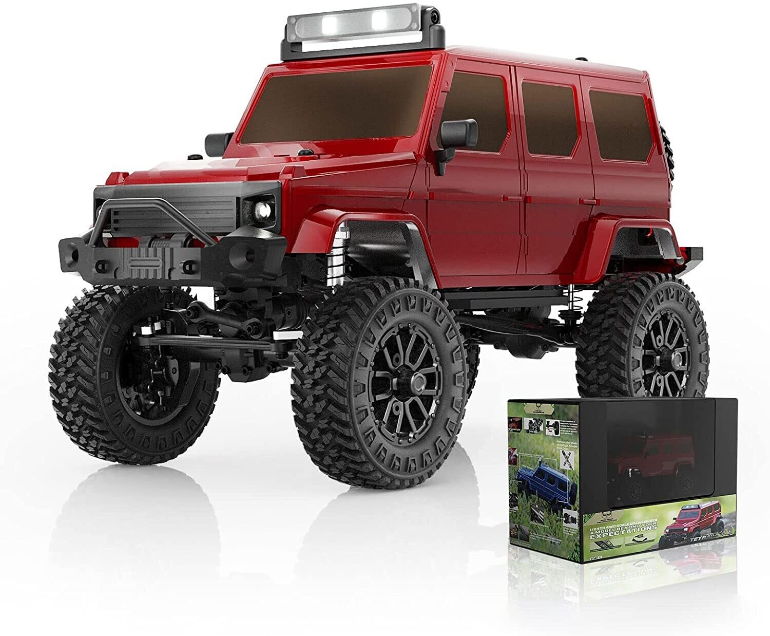 Panda Hobby 1/24 Tetra24 X3 Portal Edition RTR Scale Mini Crawler, Red PHT2402R