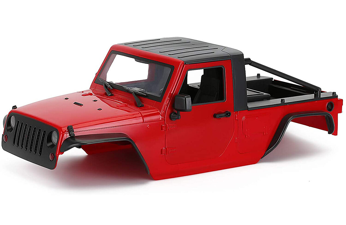 Integy Realistic JX10 Hard Plastic Body Kit for 1/10 Scale Off-Road Crawler WB=313mm C30822RED