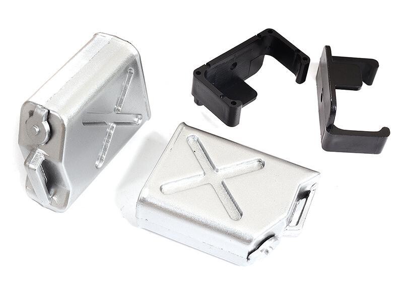 Integy Realistic Jerry Can Carrying Tank (2) w/ Bracket for 1/10 Scale Rock Crawler C31200SILVER