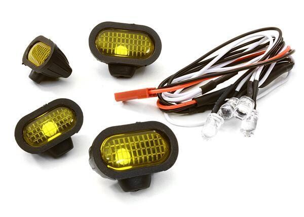 Integy V2 Realistic Spot Light (4) Set w/ LED for 1/10 &amp; 1/8 Scale C25693YELLOW