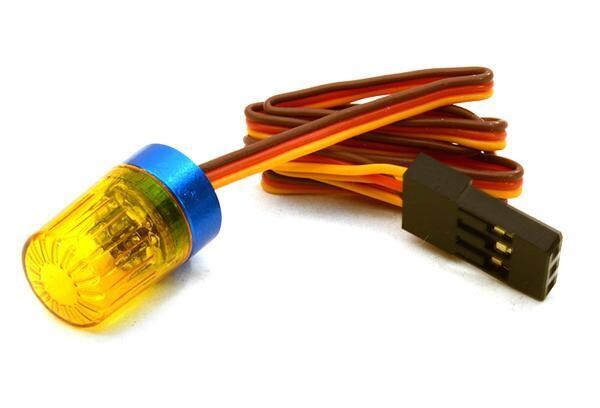 Integy T4 Realistic Roof Top Flashing Light LED w/ 10mm Plastic Housing for 1/10 Scale C26879YELLOW