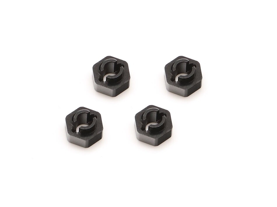 Boom Racing Aluminum Hex for 1.0&quot; Beadlock Wheel (4) Black BRW780938D