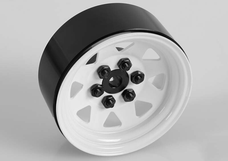 RC4WD 6 Lug Wagon 1.9&quot; Steel Stamped Beadlock Wheels, White, Set of 4 RC4ZW0128