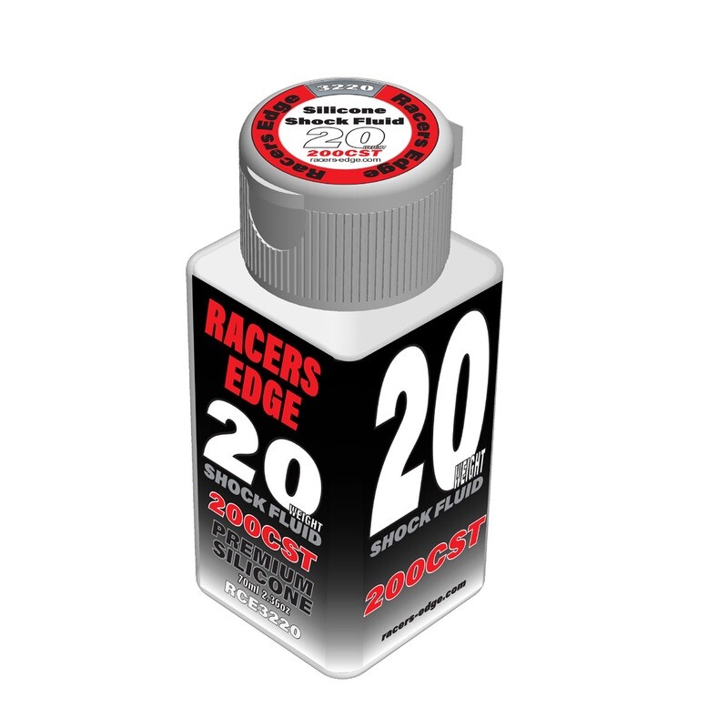 Racers Edge 20 Weight, 200cSt, 70ml 2.36oz Pure Silicone Shock Oil RCE3220