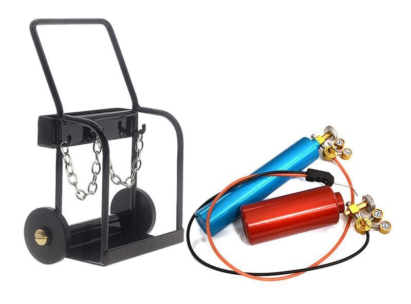 Integy Realistic Model Welding Cylinders, Torch, Cart Hand Truck for 1/10 Scale Crawler C31236