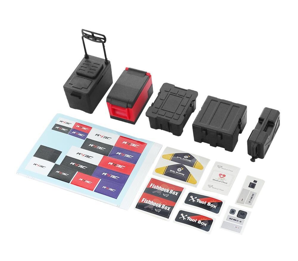 Integy Realistic Model 1/10 Scale Accessories Set for Off-Road Crawler C30101BLACK