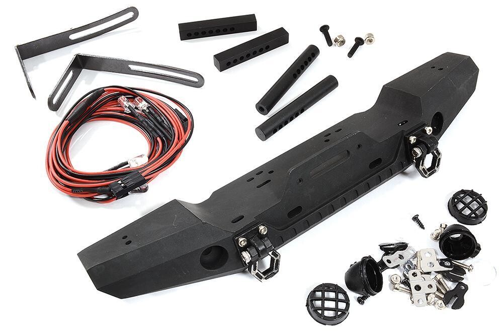 Integy Realistic Front Bumper w/ LED for Traxxas TRX-4, Axial SCX10 II &amp; SCX10 III C31249