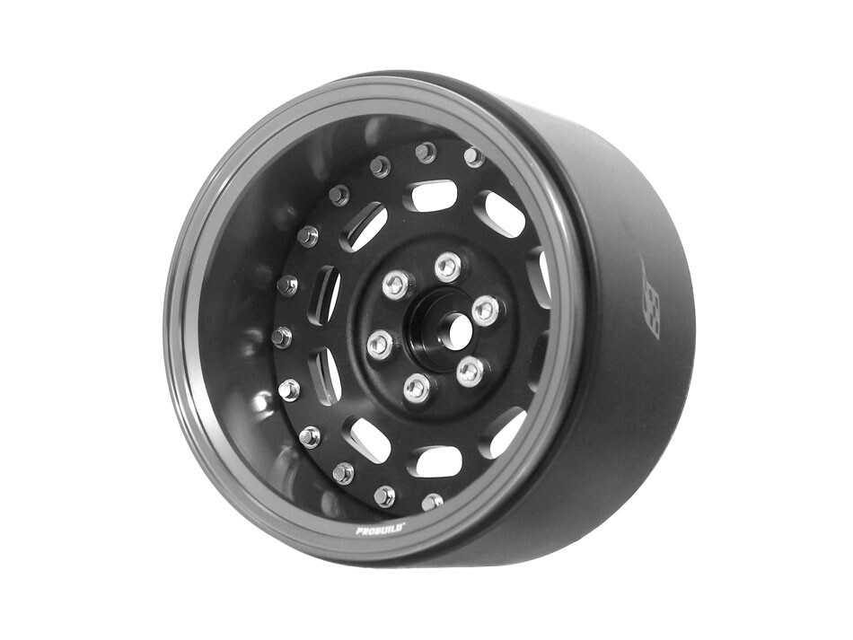 Boom Racing ProBuild™ 2.2&quot; MAG10 Adjustable Offset Aluminum Beadlock Wheels (2) Gun Metal/Matte Black BRPB2202GMMBK