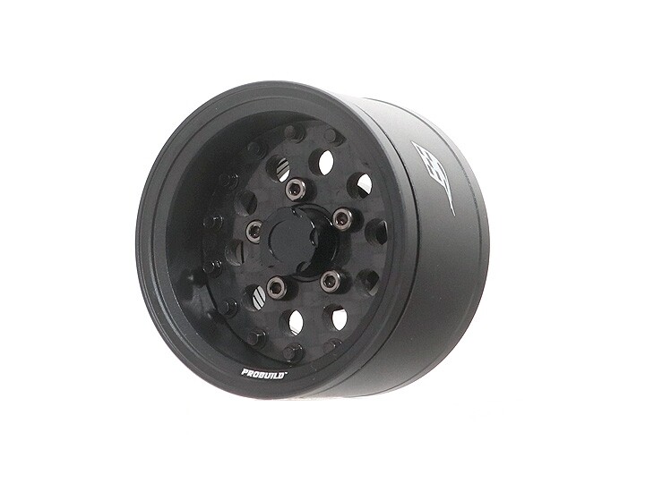 Boom Racing ProBuild™ 1.55&quot; CR10 Adjustable Offset Aluminum Beadlock Wheels (2) Matte Black/Carbon Fiber BRPB15508MBKCF