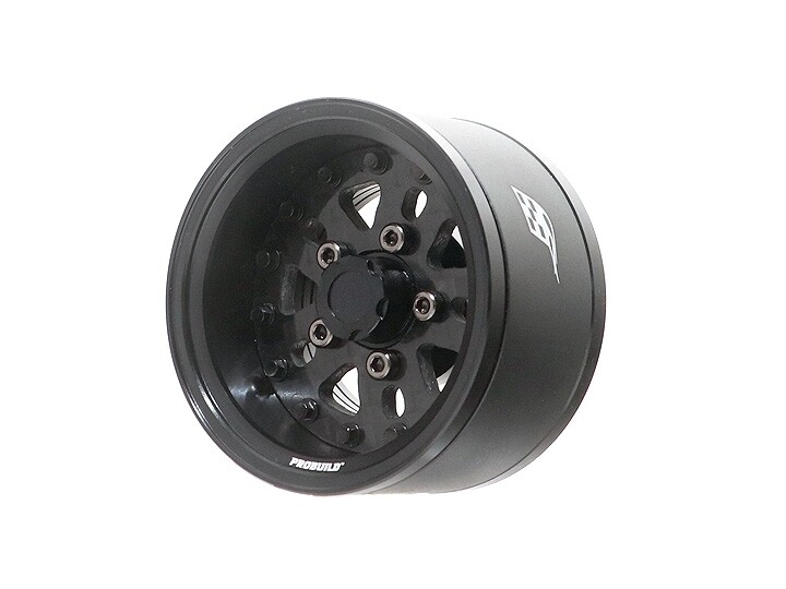 Boom Racing ProBuild™ 1.55&quot; CFH5 Adjustable Offset Aluminum Beadlock Wheels (2) Black/Carbon Fiber BRPB15507BKCF