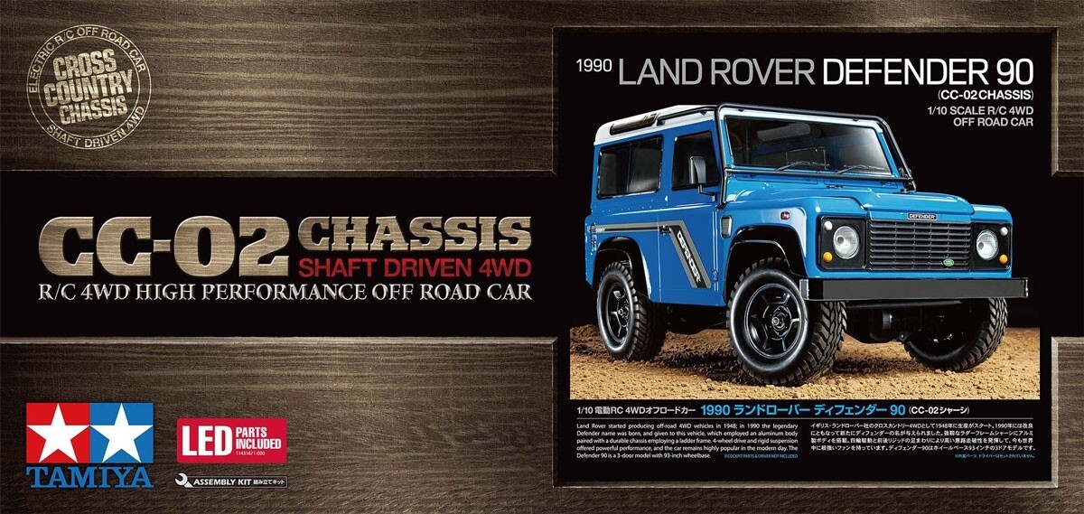 Tamiya 1/10 R/C 1990 Land Rover Defender 90 (CC-02) Kit TAM58700
