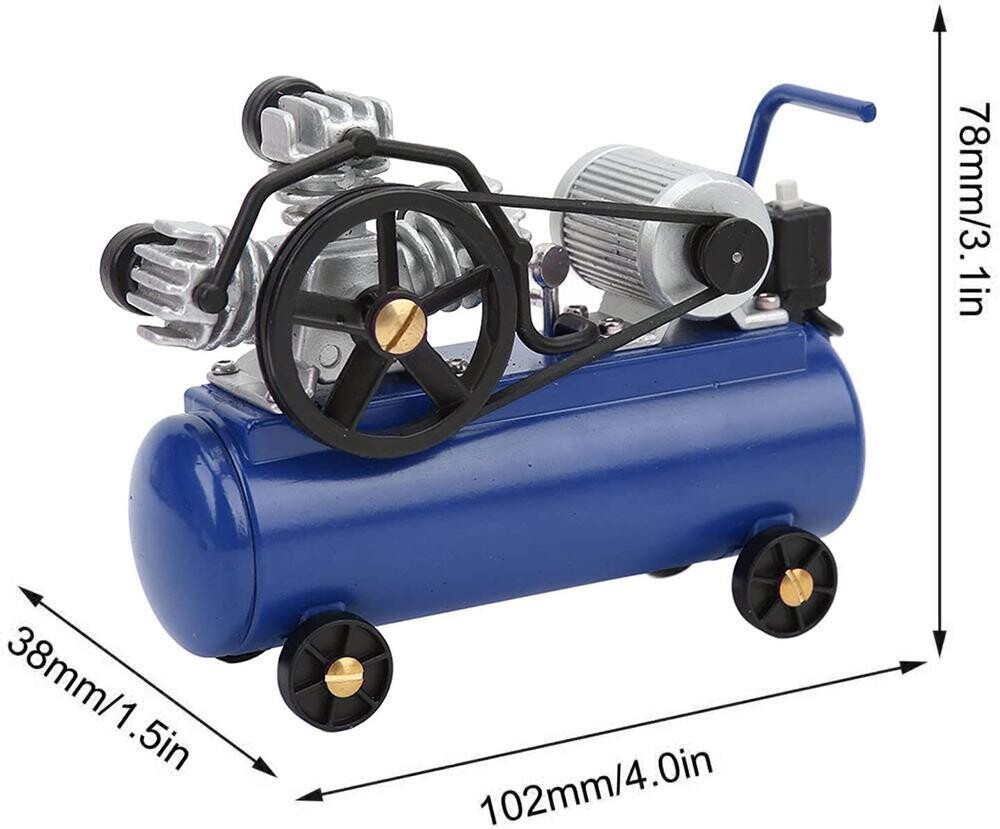 Integy Realistic Gas Powered Air Compressor, Horizontal Portable for 1/10 Scale C31359BLUE