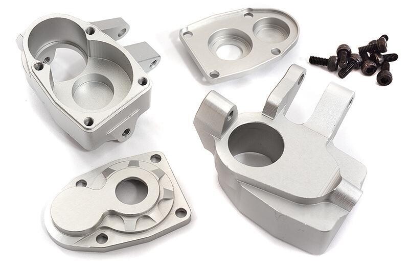 Integy Alloy Steering Blocks Portal Housing for Axial SCX10 III (SILVER) C31115SILVER