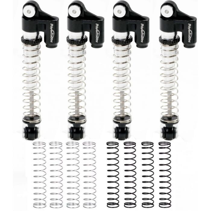 Powerhobby Axial SCX24 Aluminum Threaded Long Travel Shocks 48mm Micro Crawler PHSCX24021-Black