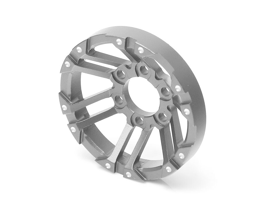 Boom Racing ProBuild™ 1.9&quot; Alum TWS Faceplate (1) Matte Gun Metal BRPBF013TWSMGM