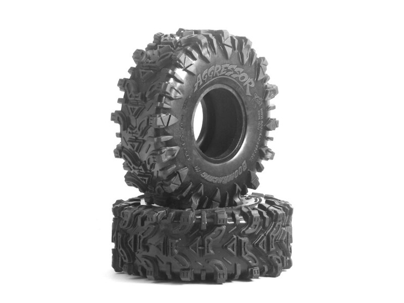 Boom Racing AGGRESSOR™ 1.9" Rock Crawling Tire 4.75" x 1.75" GEKKO™ BLACK(Super Soft) w/ 2-Stage Soft Open / Hard Closed Foam Insert 2pcs BRTR19009 Boom Racing AGGRESSOR™ 1.9" Rock Crawling Tire 4.75" x 1.75" GEKKO™ BLACK(Super Soft) w/ 2-Stage Soft Open / Hard Closed Foam Insert 2pcs BRTR19009