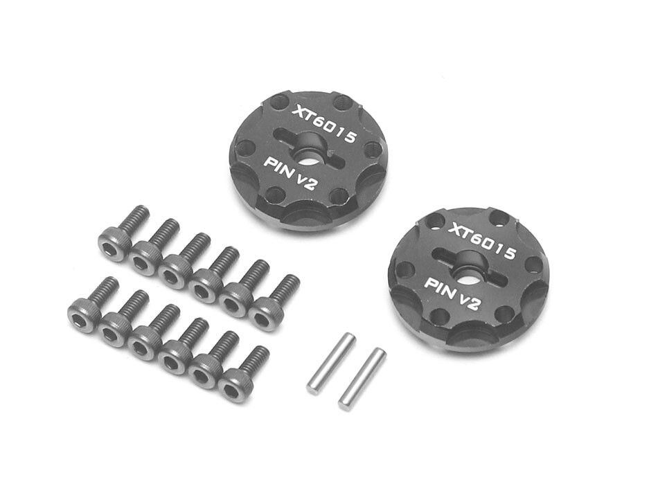 Boom Racing ProBuild™ XT6015Pin V2 6-Lug Aluminum Wheel Hub Adapters 1.5MM Pin Offset (2) BRXT6015PINV2