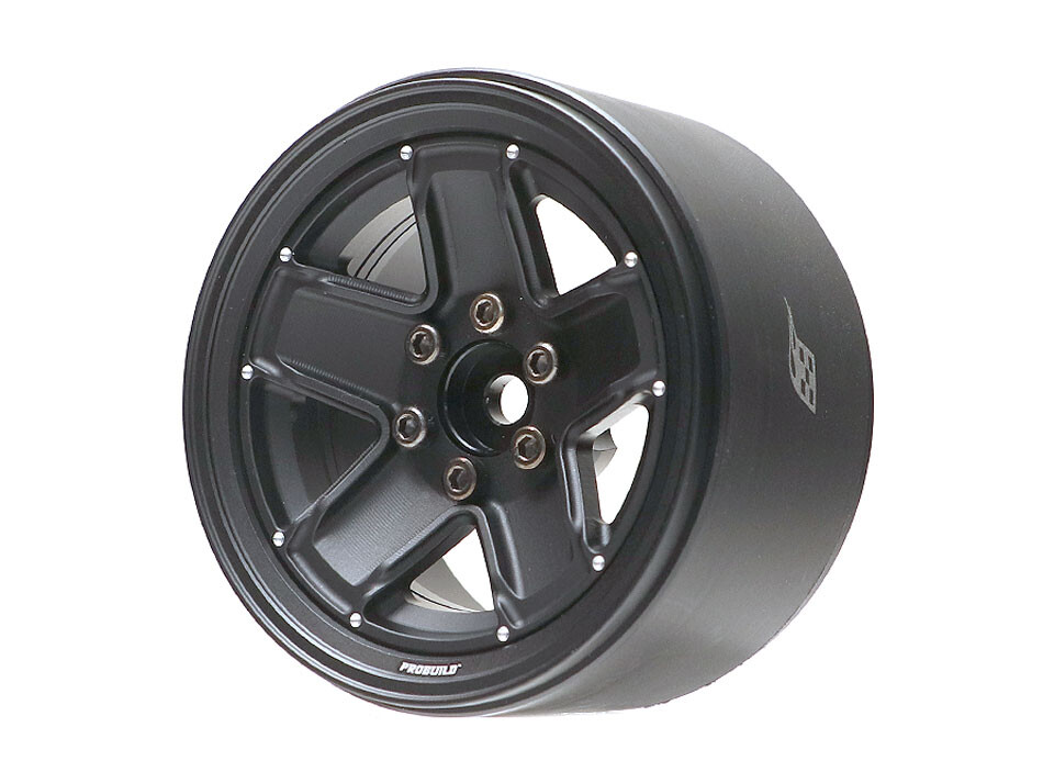 Boom Racing ProBuild™ 2.2&quot; M13 Adjustable Offset Aluminum Beadlock Wheels (2) Matte Black/Matte Black BRPB2205MBKMBK