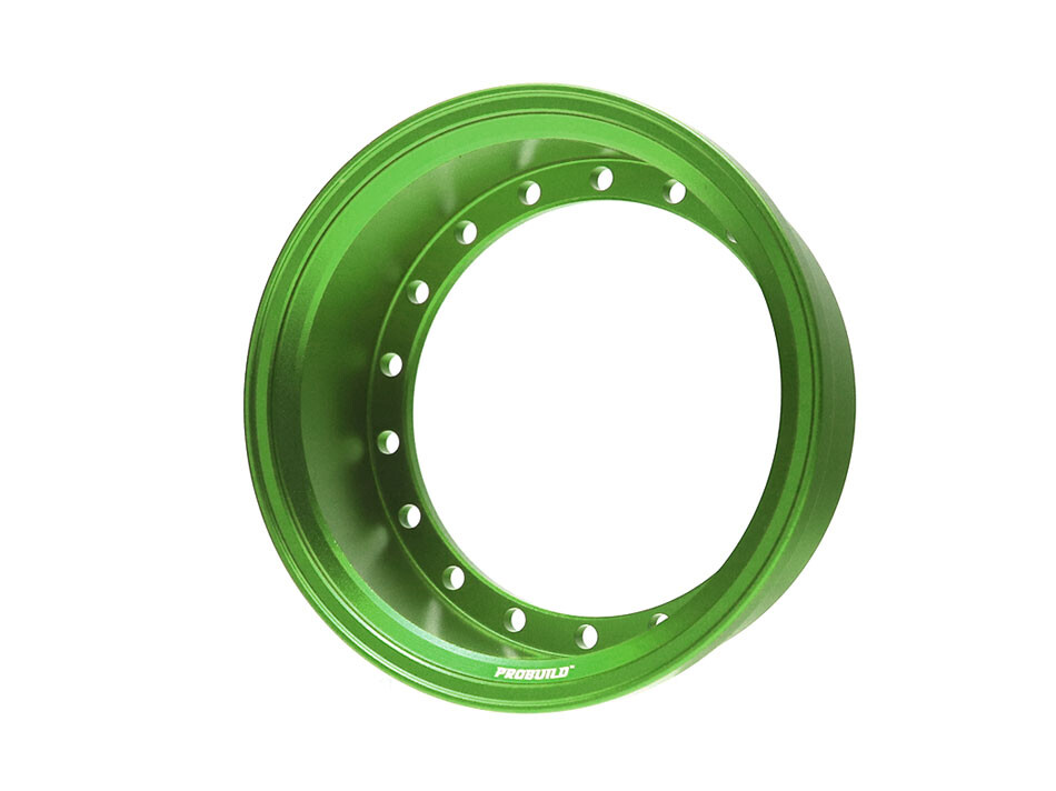 Boom Racing ProBuild™ 1.9&quot; Alum 15mm Wheel Barrel (1) Matte Green BRPROB-02MG