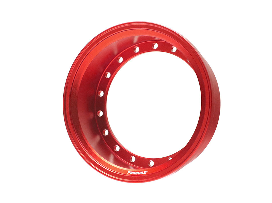 Boom Racing ProBuild™ 1.9&quot; Alum 15mm Wheel Barrel (1) Matte Red BRPROB-02MR