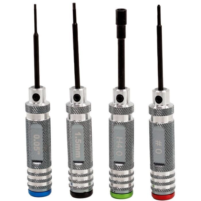 Powerhobby 0.05&quot; 1.5mm Hex 4.0mm Nut #0 Driver 1/24 Tool Set PHBSCX24762