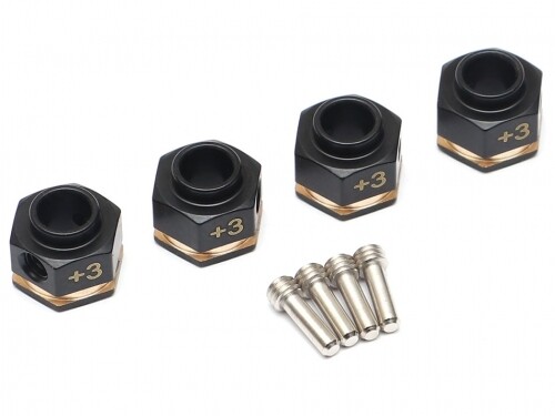 Team Raffee Co. Brass 3MM Offset Wheel Hex Adapter for TRX4 (4) TRC/302455-3MM