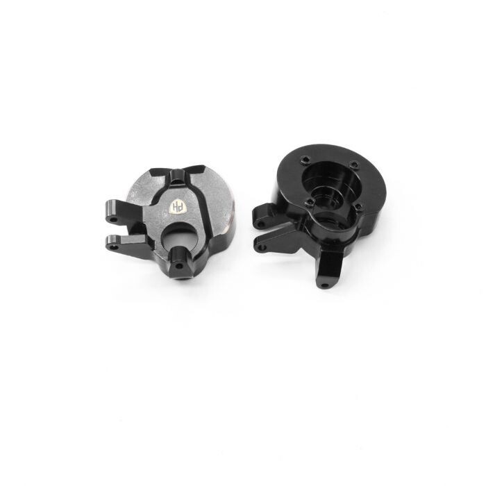 Powerhobby Brass Front Portal Steering Knuckles Black Axial Capra / SCX10 III PHBSCX1009