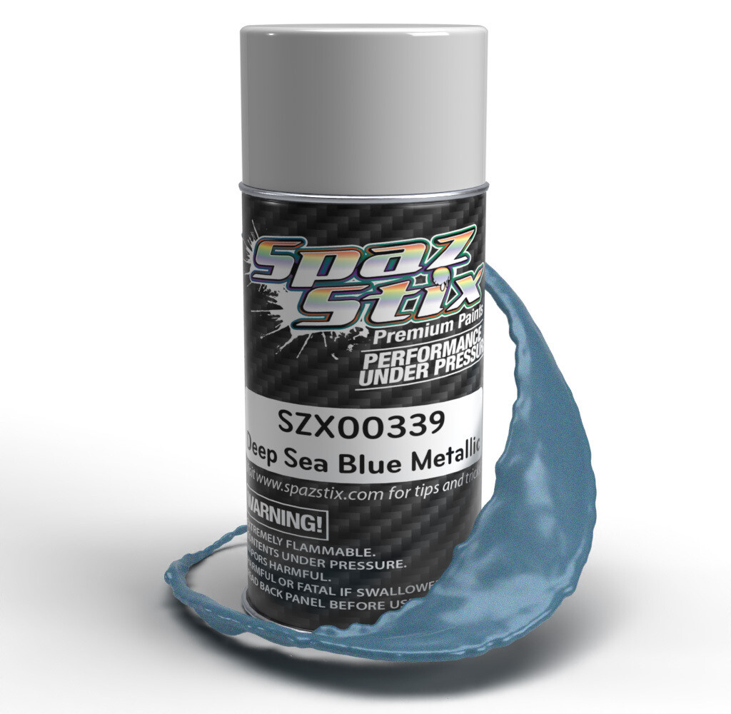 Spaz Stix Deep Sea Blue Metallic Aerosol Paint, 3.5oz Can SZX00339