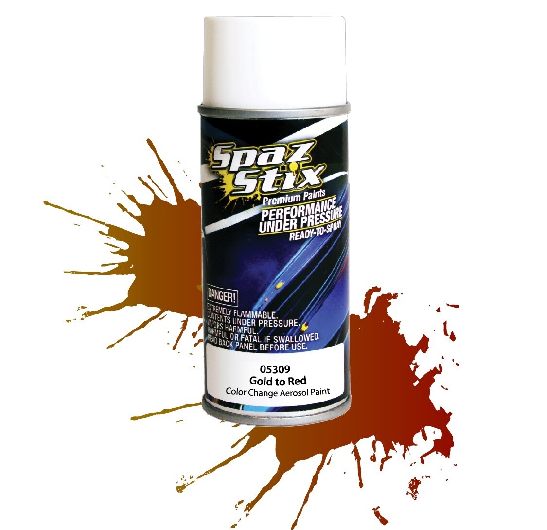 Spaz Stix Color Change Aerosol Paint, Gold/Red, 3.5oz Can SZX05309