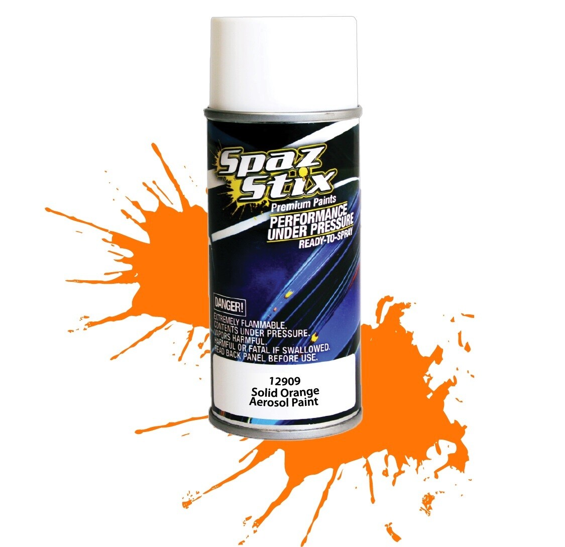 Spaz Stix Solid Orange Aerosol Paint, 3.5oz Can SZX12909