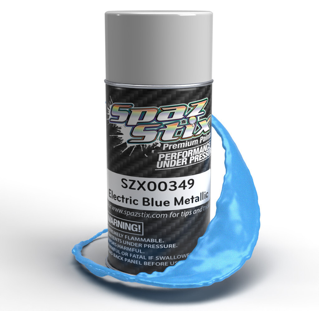 Spaz Stix Electric Blue Metallic Aerosol Paint, 3.5oz Can SZX00349