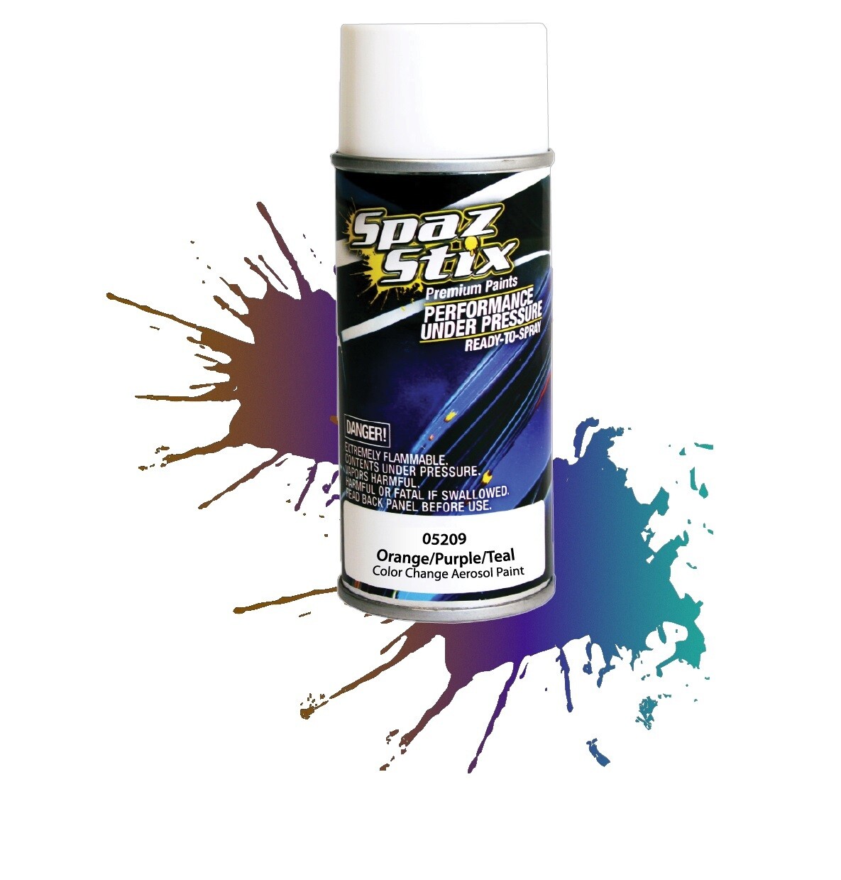 Spaz Stix Color Change Aerosol Paint, Orange/Purple/Teal, 3.5oz Can SZX05209