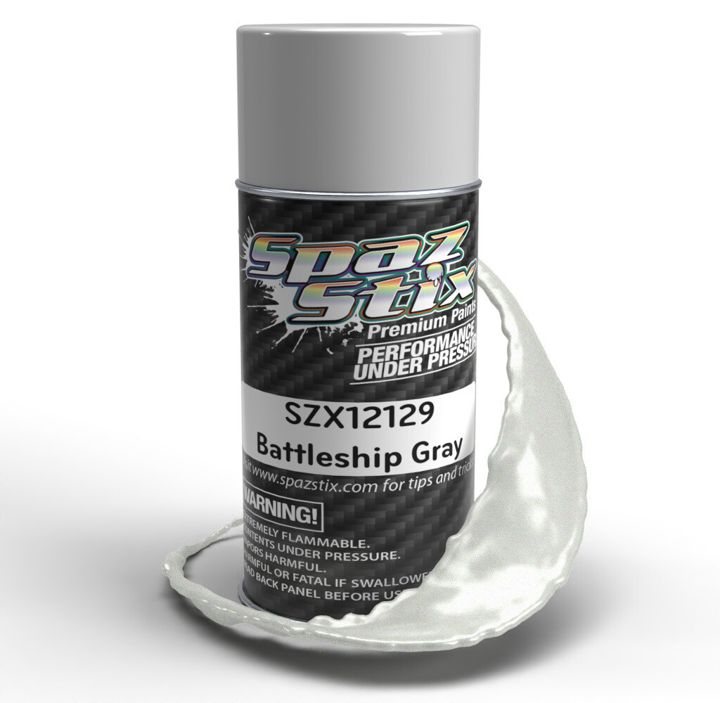 Spaz Stix Battleship Gray Aerosol Paint, 3.5oz Can SZX12129