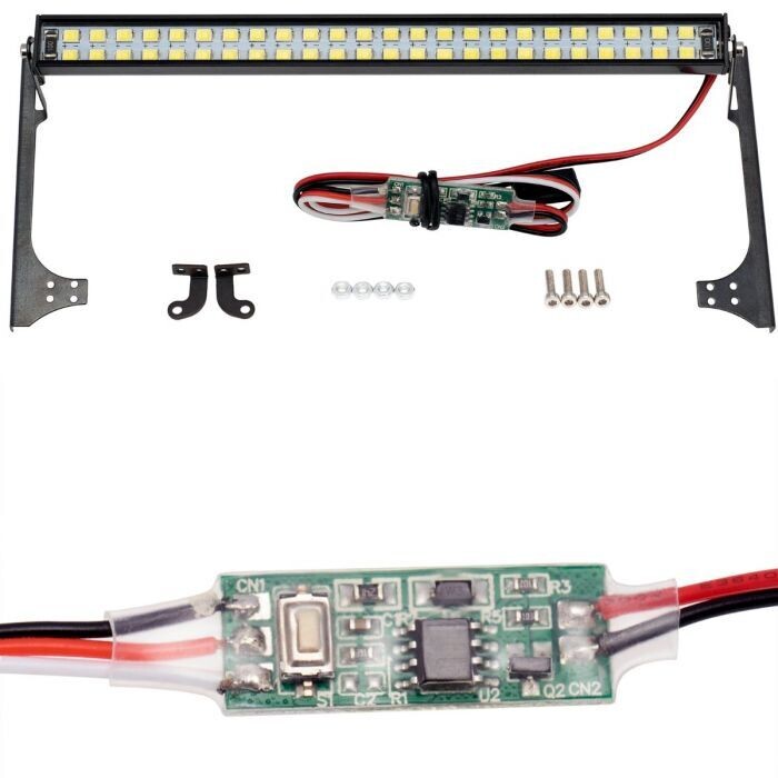PowerHobby 147MM RC Double Row LED Lightbar w/Controller for 1/10 Jeep PHLight-013